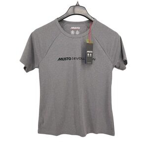 NEW Musto X 11th Hour Racing Womens 8 Tee Grey Sailing Performance Raglan Shirt